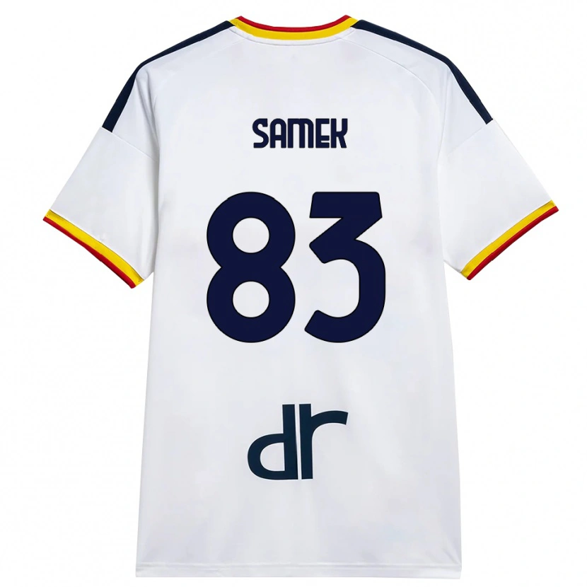Danxen Kinder Daniel Samek #83 Weiß Gelb Rot Auswärtstrikot Trikot 2026/27 T-Shirt Schweiz