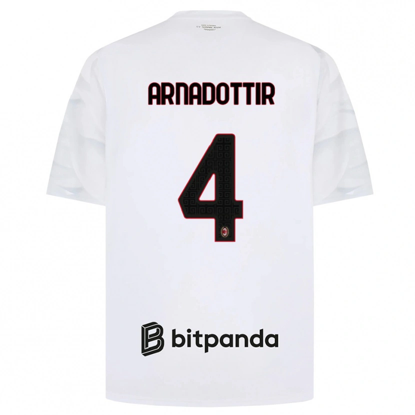 Danxen Kinder Guony Arnadottir #4 Weiß Rot Schwarz Auswärtstrikot Trikot 2026/27 T-Shirt Schweiz