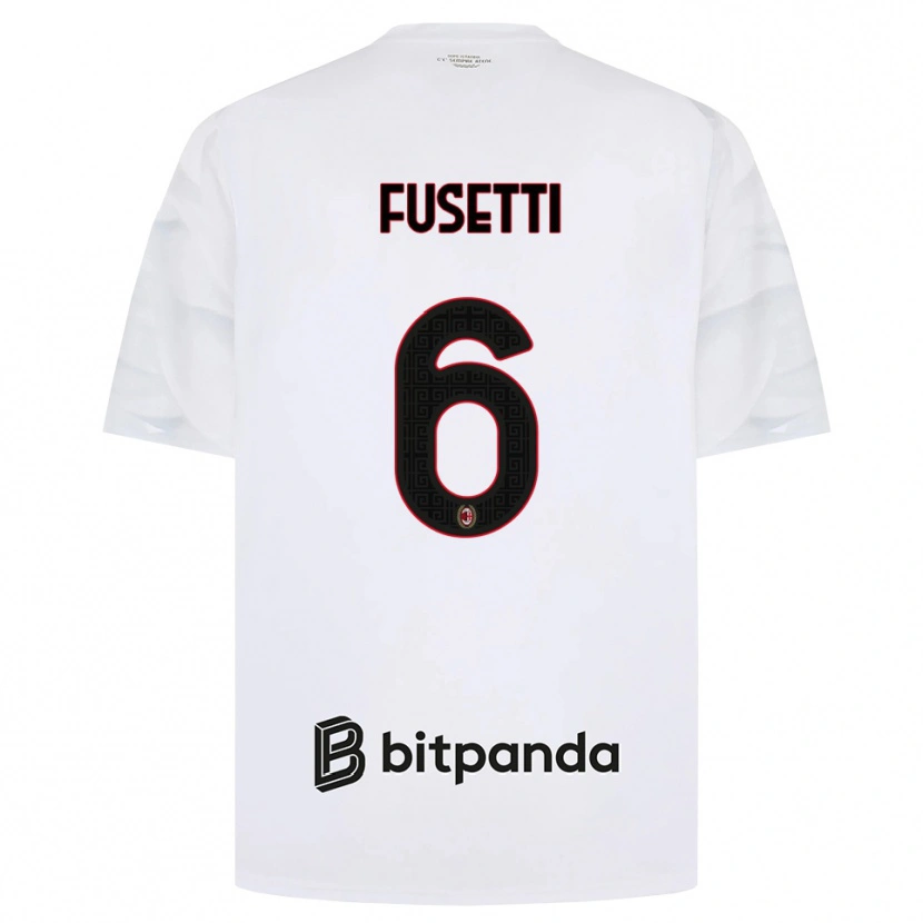 Danxen Kinder Laura Fusetti #6 Weiß Rot Schwarz Auswärtstrikot Trikot 2026/27 T-Shirt Schweiz