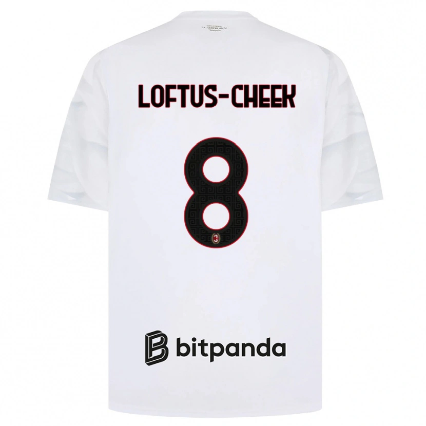 Danxen Kinder Ruben Loftus-Cheek #8 Weiß Rot Schwarz Auswärtstrikot Trikot 2026/27 T-Shirt Schweiz