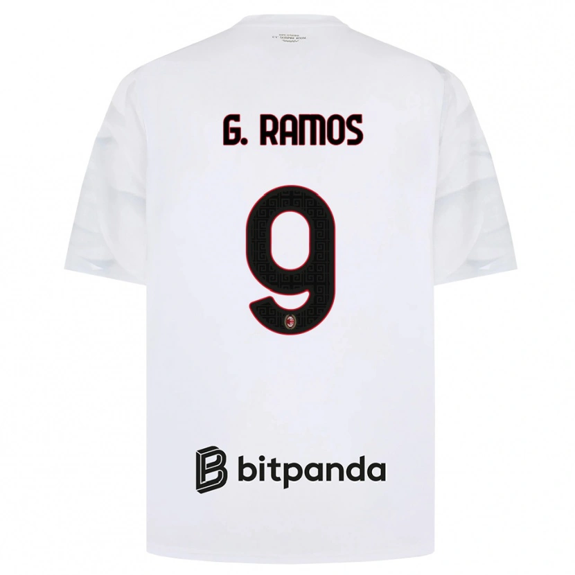 Danxen Kinder Gonçalo Ramos #9 Weiß Rot Schwarz Auswärtstrikot Trikot 2026/27 T-Shirt Schweiz