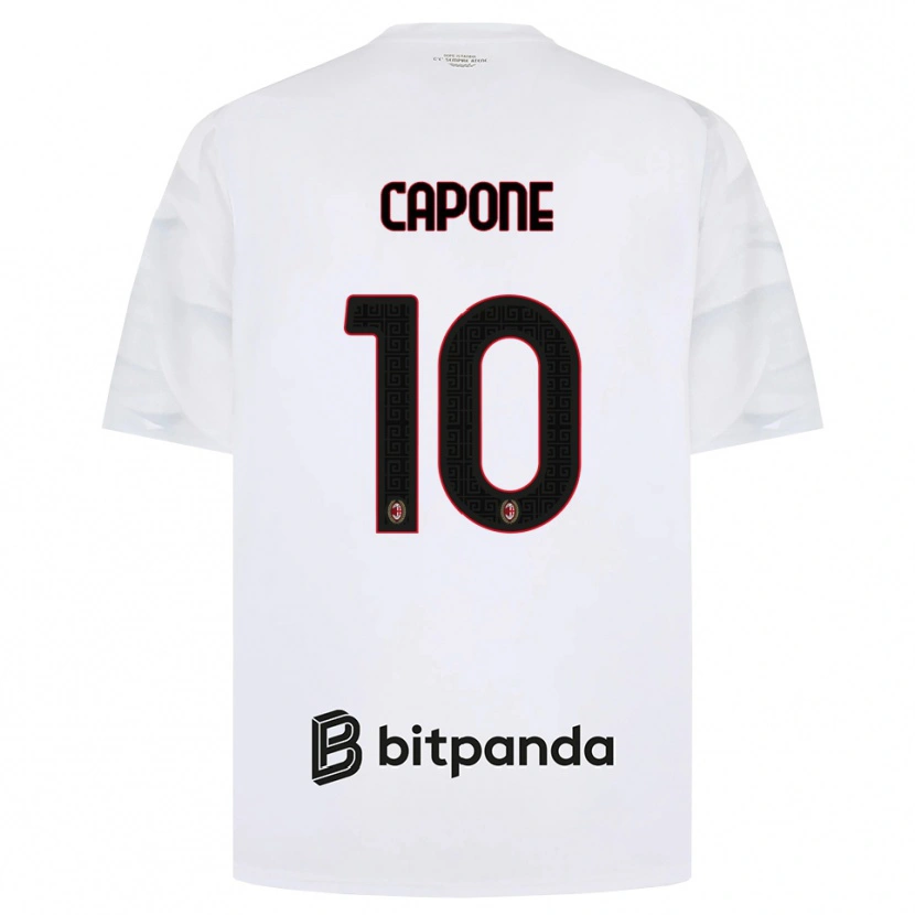 Danxen Kinder Andrea Capone #10 Weiß Rot Schwarz Auswärtstrikot Trikot 2026/27 T-Shirt Schweiz