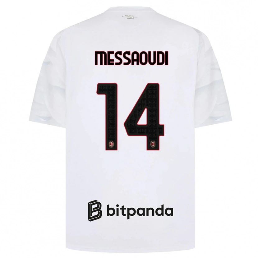 Danxen Kinder Yanis Messaoudi #14 Weiß Rot Schwarz Auswärtstrikot Trikot 2026/27 T-Shirt Schweiz