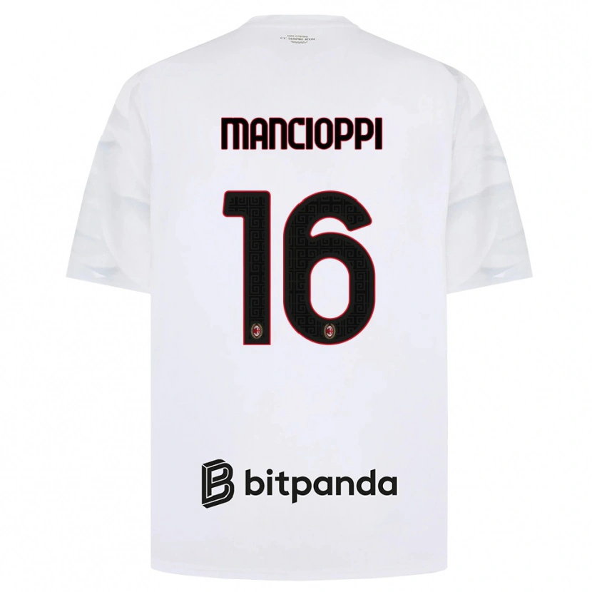 Danxen Kinder Tommaso Mancioppi #16 Weiß Rot Schwarz Auswärtstrikot Trikot 2026/27 T-Shirt Schweiz