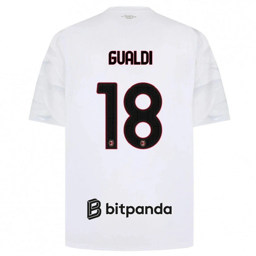 Danxen Kinder Andrea Gualdi #18 Weiß Rot Schwarz Auswärtstrikot Trikot 2026/27 T-Shirt Schweiz
