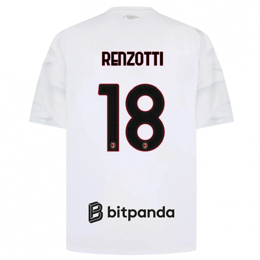 Danxen Kinder Monica Renzotti #18 Weiß Rot Schwarz Auswärtstrikot Trikot 2026/27 T-Shirt Schweiz