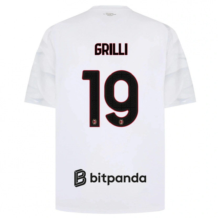 Danxen Kinder Lorenzo Grilli #19 Weiß Rot Schwarz Auswärtstrikot Trikot 2026/27 T-Shirt Schweiz