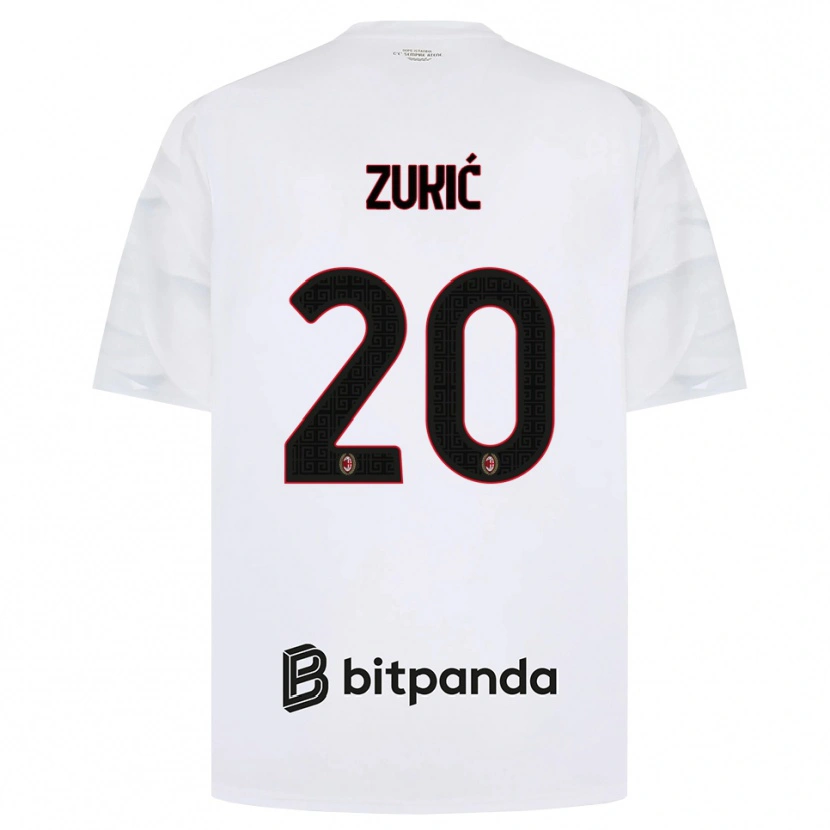 Danxen Kinder Damir Zukic #20 Weiß Rot Schwarz Auswärtstrikot Trikot 2026/27 T-Shirt Schweiz