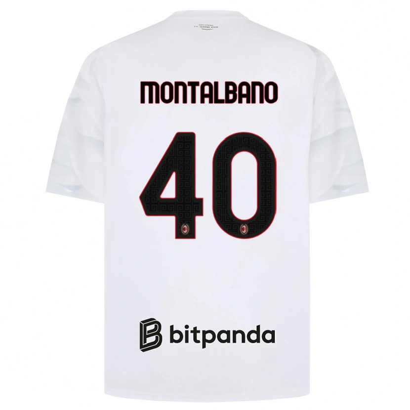 Danxen Kinder Nicolo Montalbano #40 Weiß Rot Schwarz Auswärtstrikot Trikot 2026/27 T-Shirt Schweiz