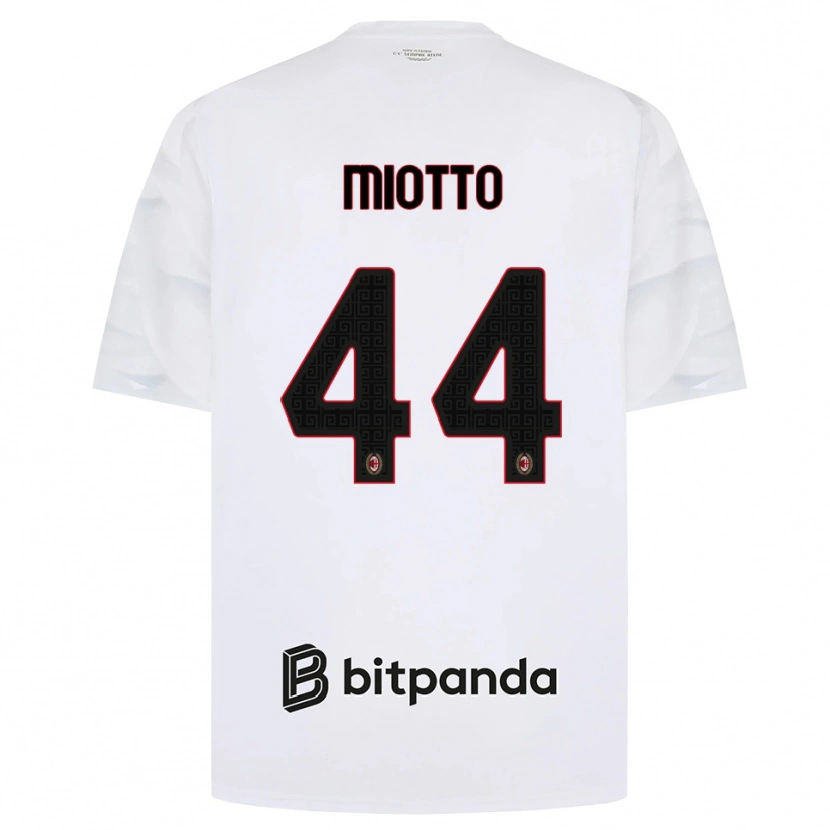 Danxen Kinder Giorgia Miotto #44 Weiß Rot Schwarz Auswärtstrikot Trikot 2026/27 T-Shirt Schweiz