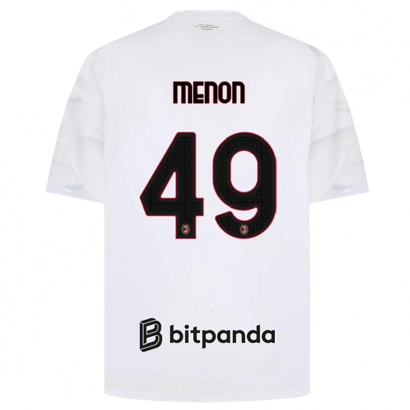 Danxen Kinder Luca Menon #49 Weiß Rot Schwarz Auswärtstrikot Trikot 2026/27 T-Shirt Schweiz