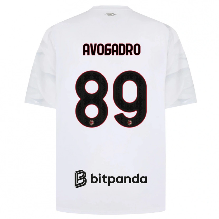 Danxen Kinder Pietro Avogadro #89 Weiß Rot Schwarz Auswärtstrikot Trikot 2026/27 T-Shirt Schweiz