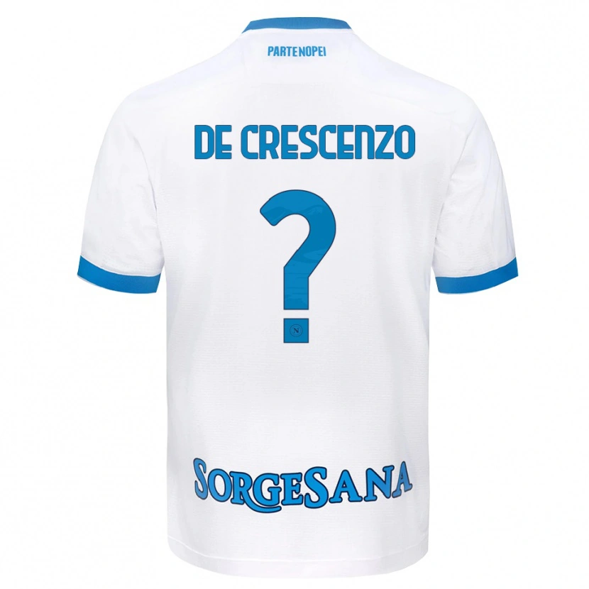 Danxen Kinder Francesco De Crescenzo #0 Weiß Hellblau Auswärtstrikot Trikot 2026/27 T-Shirt Schweiz