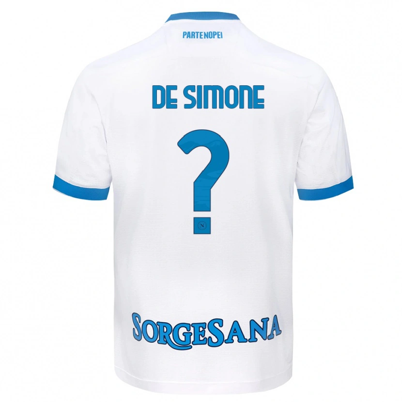 Danxen Kinder Paolo De Simone #0 Weiß Hellblau Auswärtstrikot Trikot 2026/27 T-Shirt Schweiz
