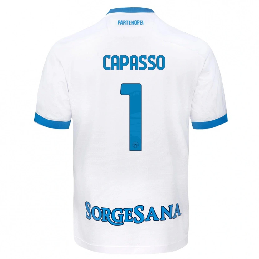 Danxen Kinder Antonio Capasso #1 Weiß Hellblau Auswärtstrikot Trikot 2026/27 T-Shirt Schweiz