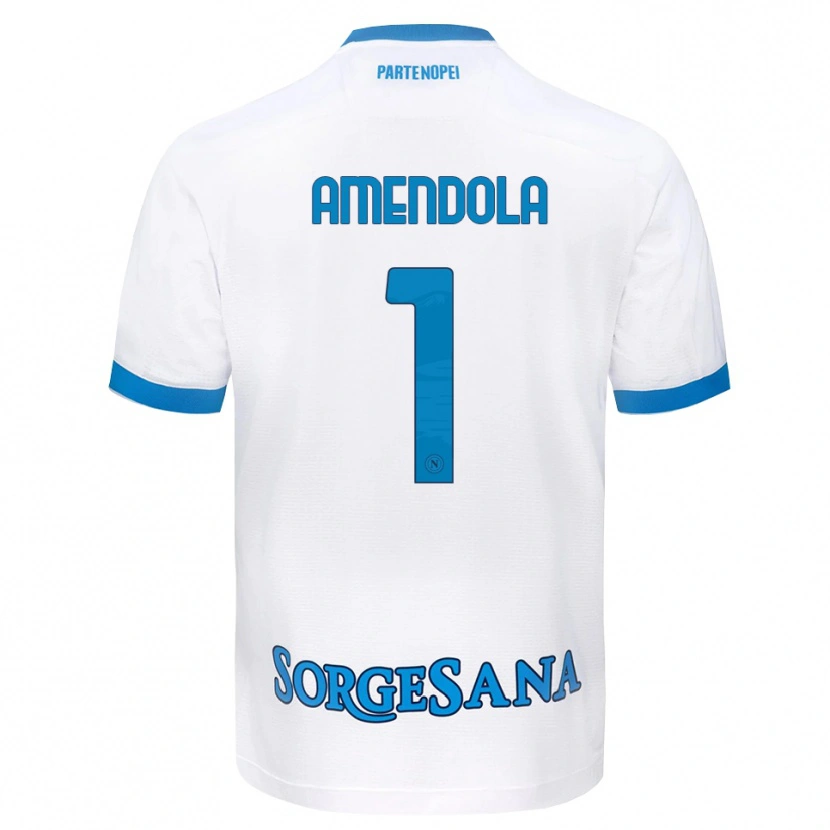 Danxen Kinder Antonio Amendola #1 Weiß Hellblau Auswärtstrikot Trikot 2026/27 T-Shirt Schweiz