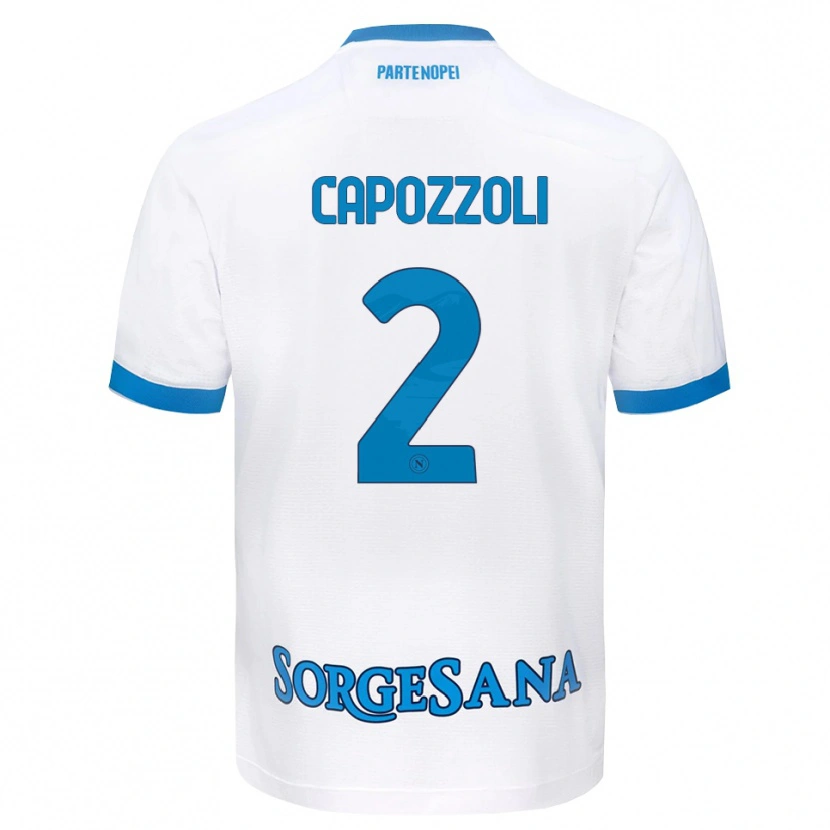 Danxen Kinder Emanuele Capozzoli #2 Weiß Hellblau Auswärtstrikot Trikot 2026/27 T-Shirt Schweiz