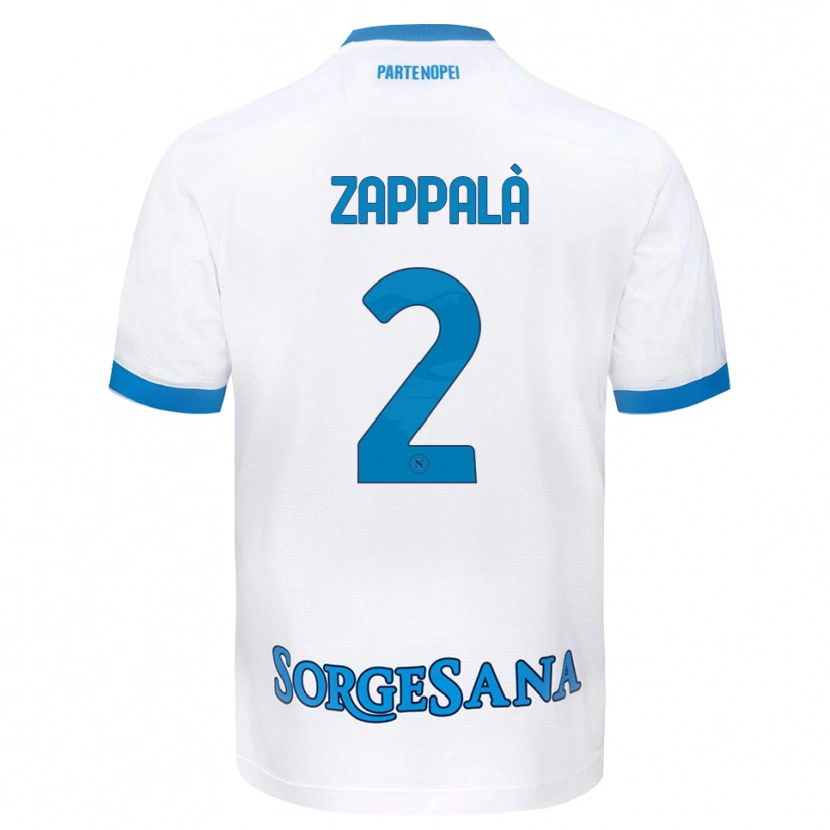 Danxen Kinder Andrea Zappalà #2 Weiß Hellblau Auswärtstrikot Trikot 2026/27 T-Shirt Schweiz