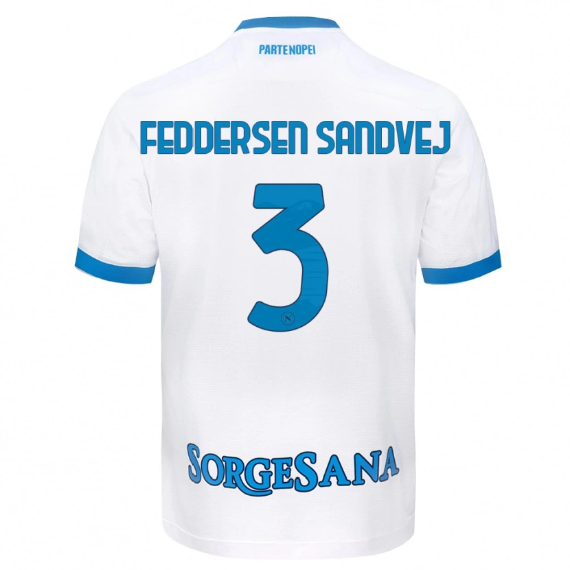 Danxen Kinder Cecilie Feddersen Sandvej #3 Weiß Hellblau Auswärtstrikot Trikot 2026/27 T-Shirt Schweiz