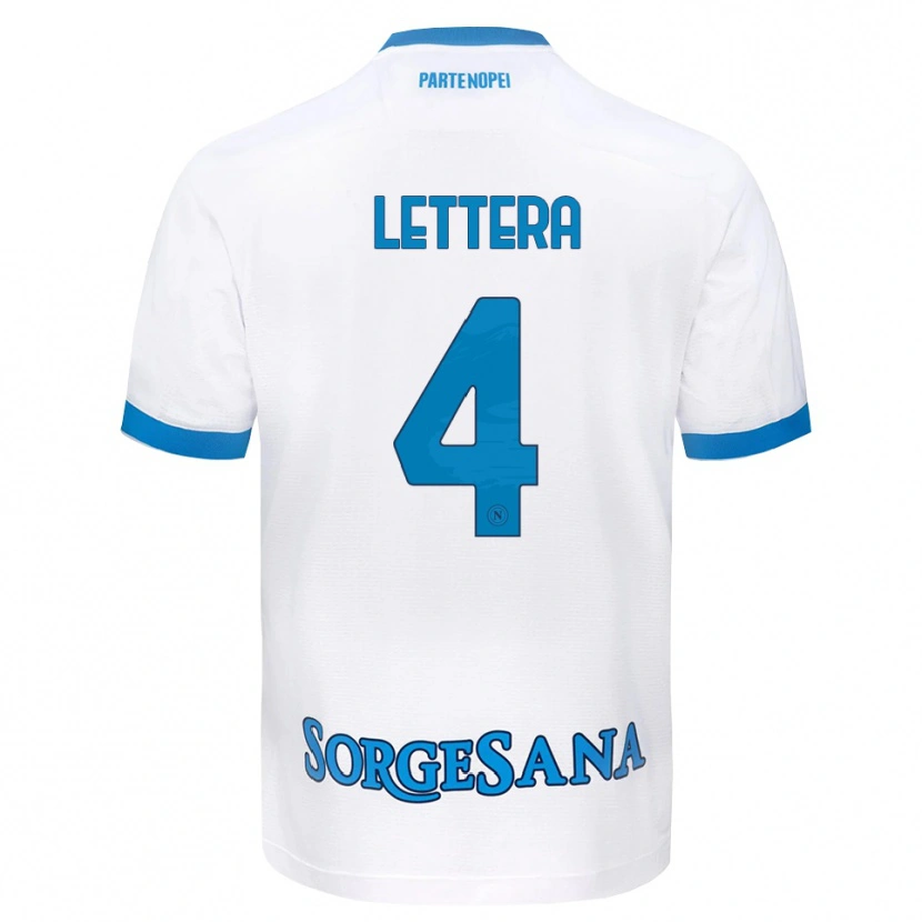 Danxen Kinder Alessio Lettera #4 Weiß Hellblau Auswärtstrikot Trikot 2026/27 T-Shirt Schweiz
