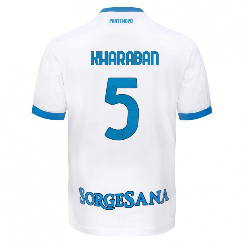 Danxen Kinder Vitaliy Kharaban #5 Weiß Hellblau Auswärtstrikot Trikot 2026/27 T-Shirt Schweiz