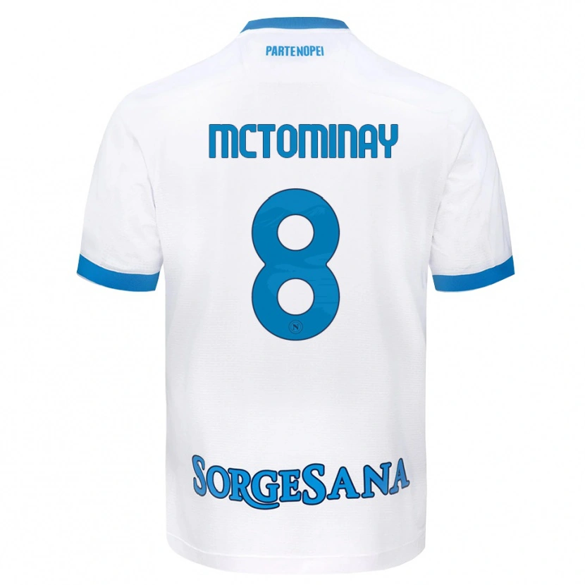 Danxen Kinder Scott Mctominay #8 Weiß Hellblau Auswärtstrikot Trikot 2026/27 T-Shirt Schweiz