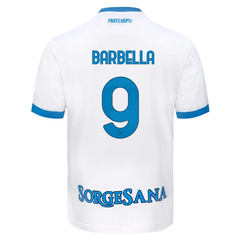 Danxen Kinder Michele Barbella #9 Weiß Hellblau Auswärtstrikot Trikot 2026/27 T-Shirt Schweiz