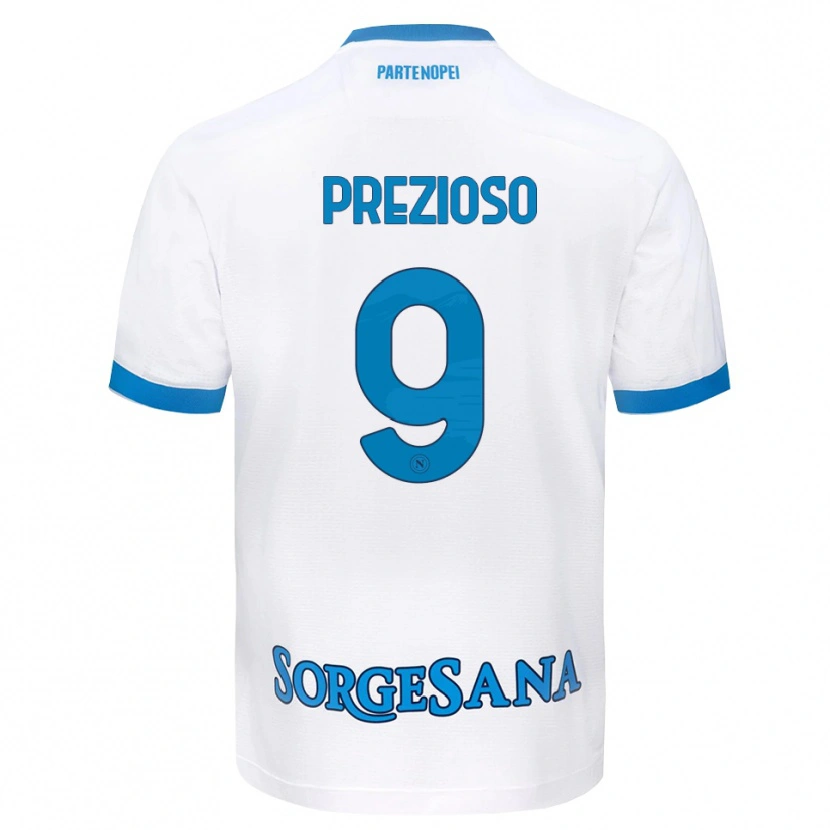 Danxen Kinder Vittorio Prezioso #9 Weiß Hellblau Auswärtstrikot Trikot 2026/27 T-Shirt Schweiz