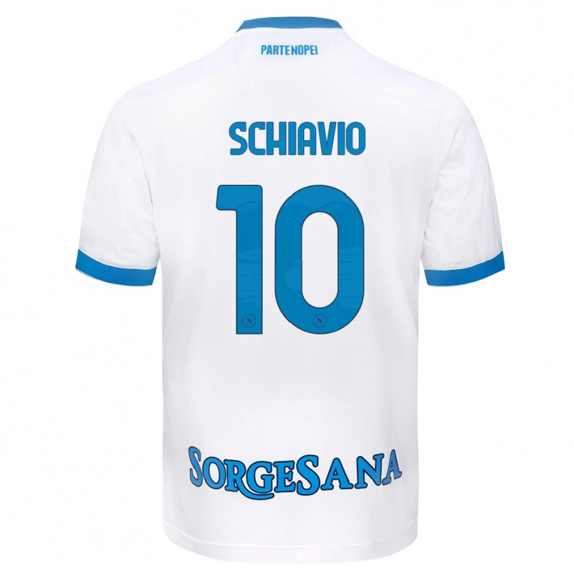 Danxen Kinder Angelo Schiavio #10 Weiß Hellblau Auswärtstrikot Trikot 2026/27 T-Shirt Schweiz