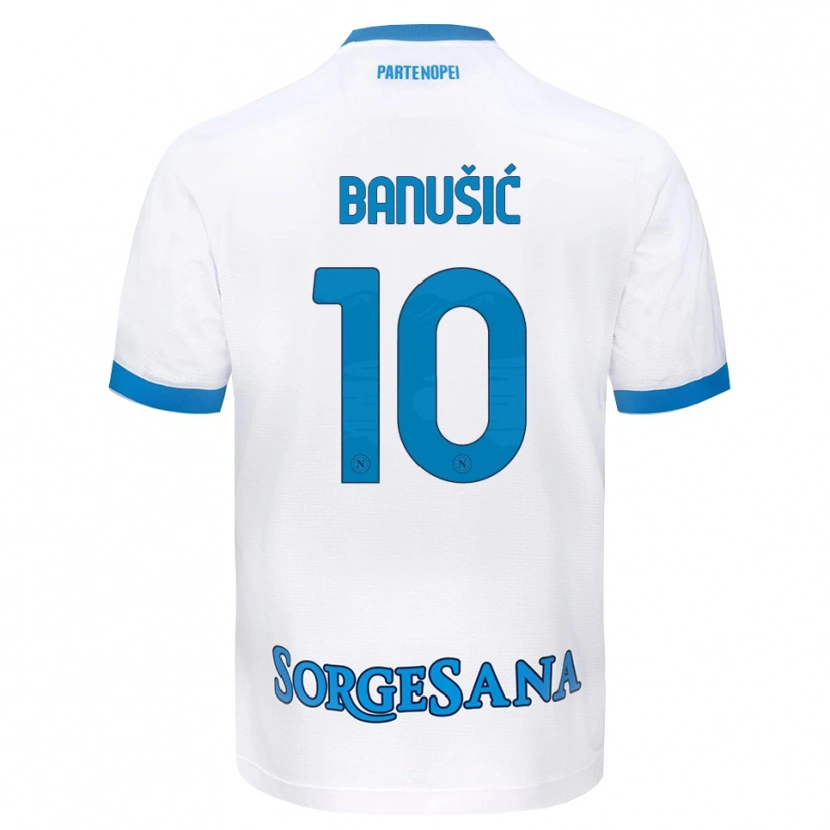 Danxen Kinder Marija Maredinho Banušić #10 Weiß Hellblau Auswärtstrikot Trikot 2026/27 T-Shirt Schweiz