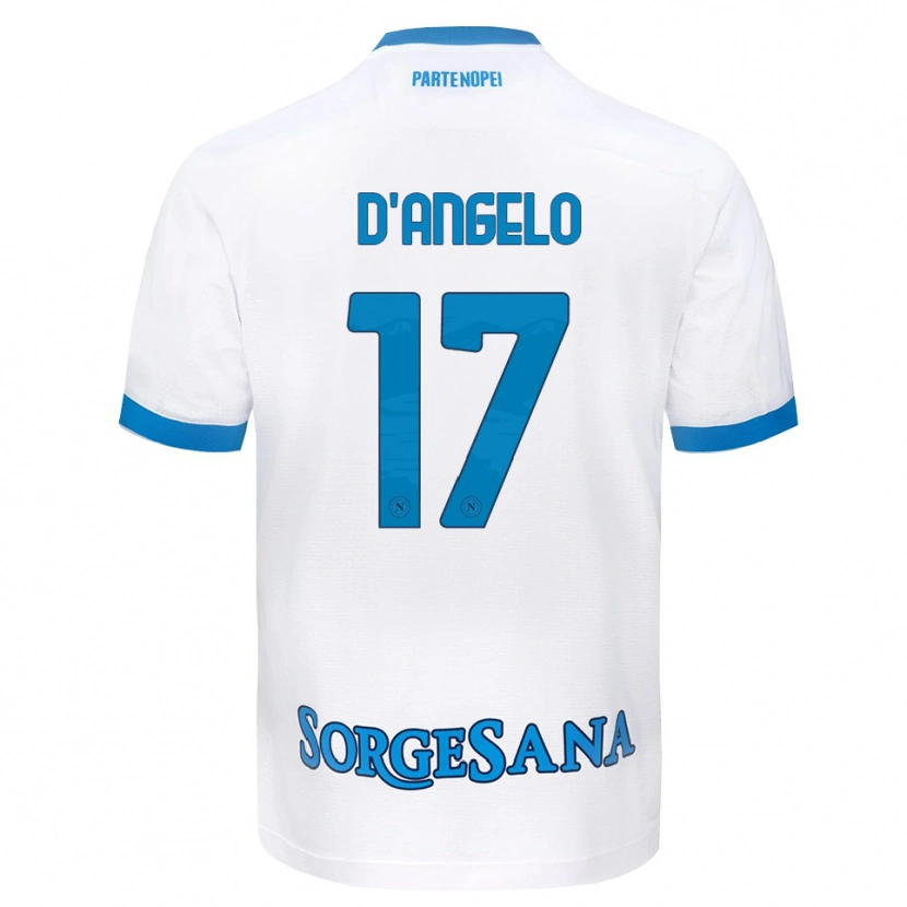 Danxen Kinder Giuseppe D'angelo #17 Weiß Hellblau Auswärtstrikot Trikot 2026/27 T-Shirt Schweiz