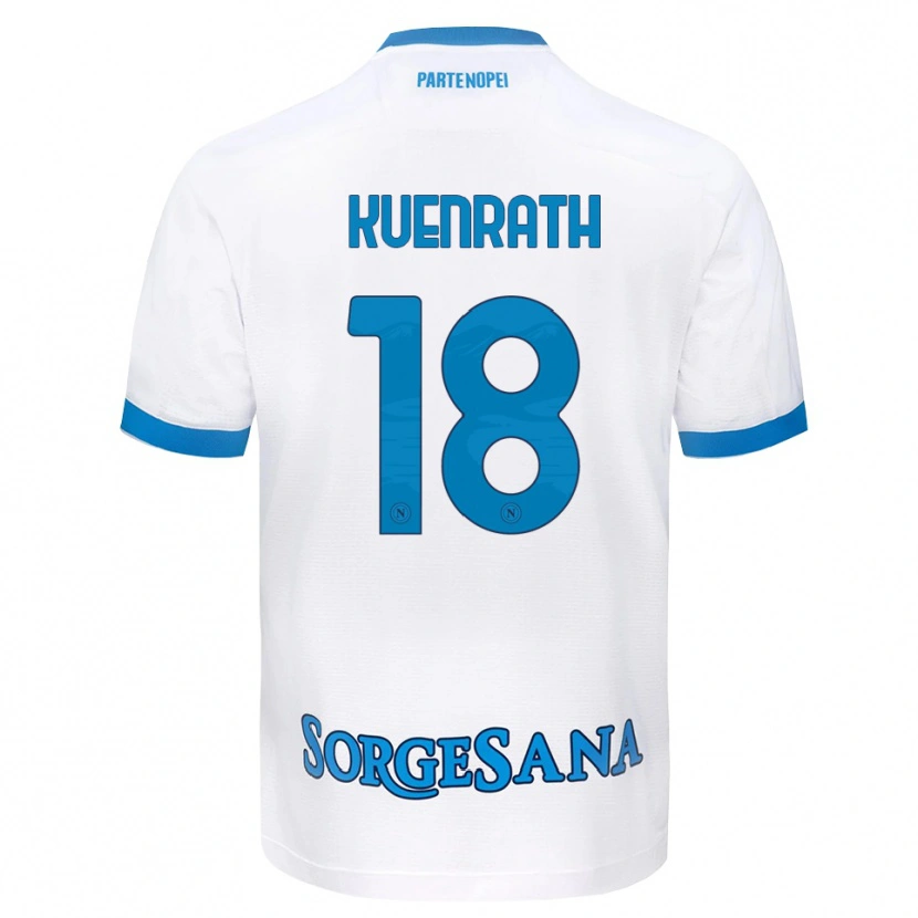 Danxen Kinder Melanie Kuenrath #18 Weiß Hellblau Auswärtstrikot Trikot 2026/27 T-Shirt Schweiz