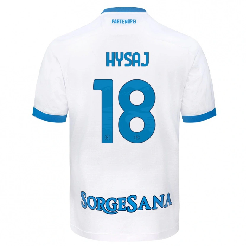 Danxen Kinder Daniel Hysaj #18 Weiß Hellblau Auswärtstrikot Trikot 2026/27 T-Shirt Schweiz