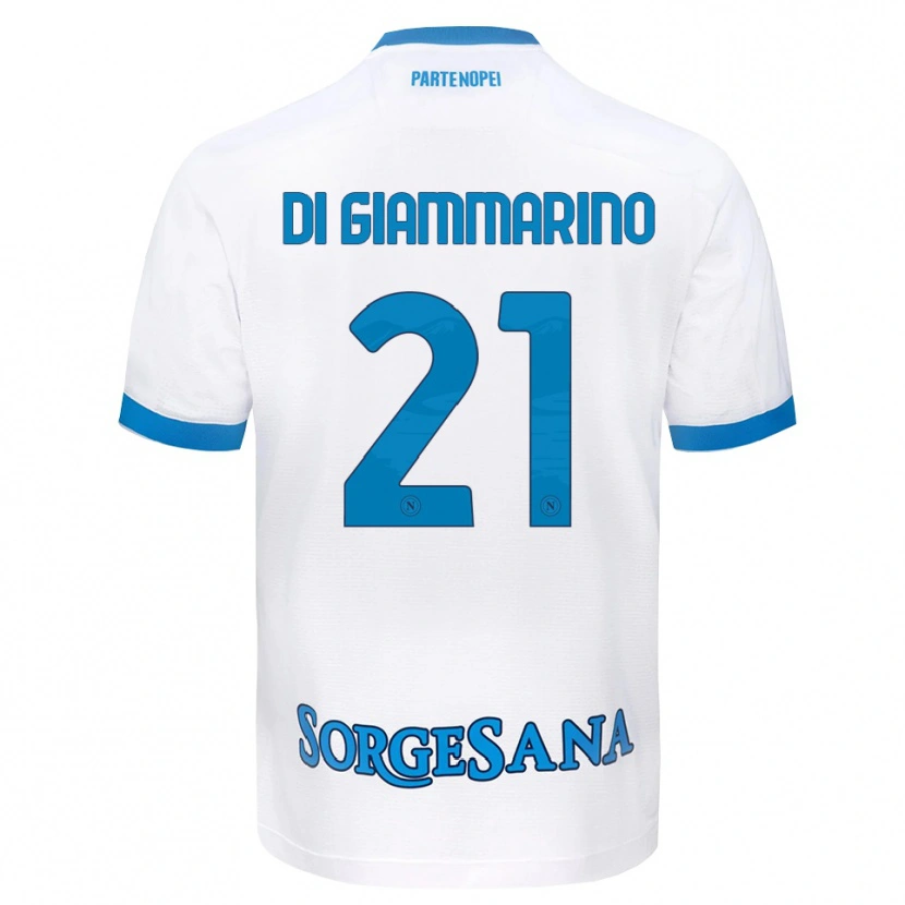 Danxen Kinder Virginia Di Giammarino #21 Weiß Hellblau Auswärtstrikot Trikot 2026/27 T-Shirt Schweiz