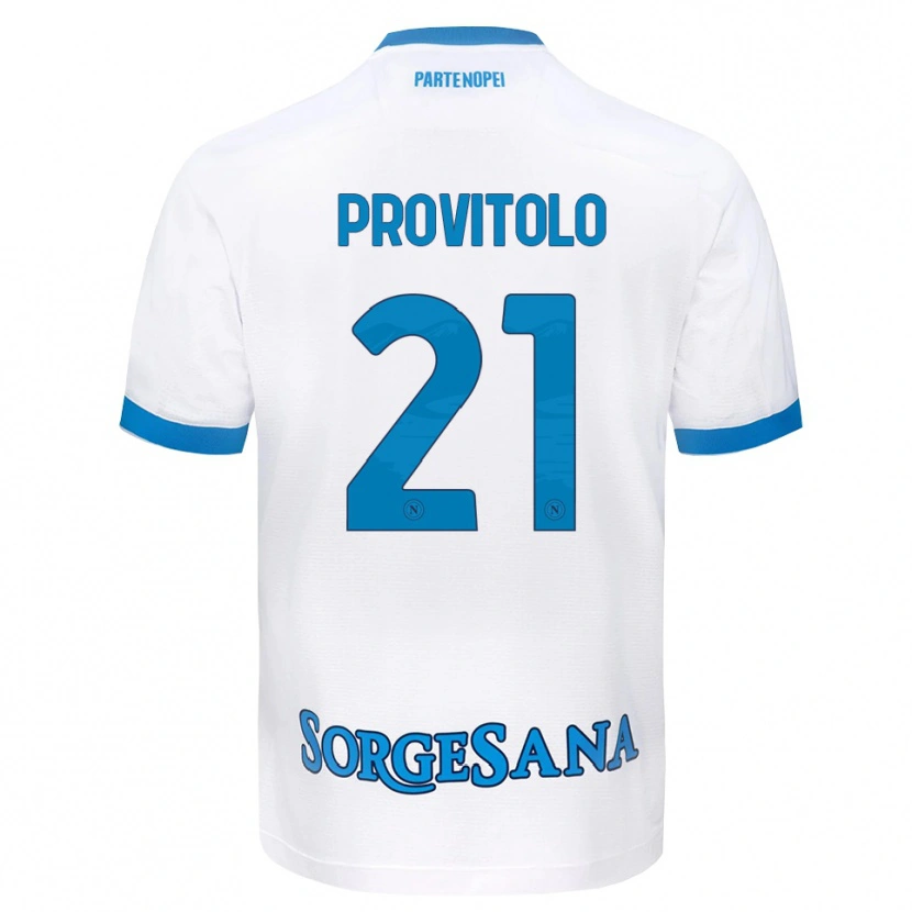 Danxen Kinder Vincenzo Provitolo #21 Weiß Hellblau Auswärtstrikot Trikot 2026/27 T-Shirt Schweiz
