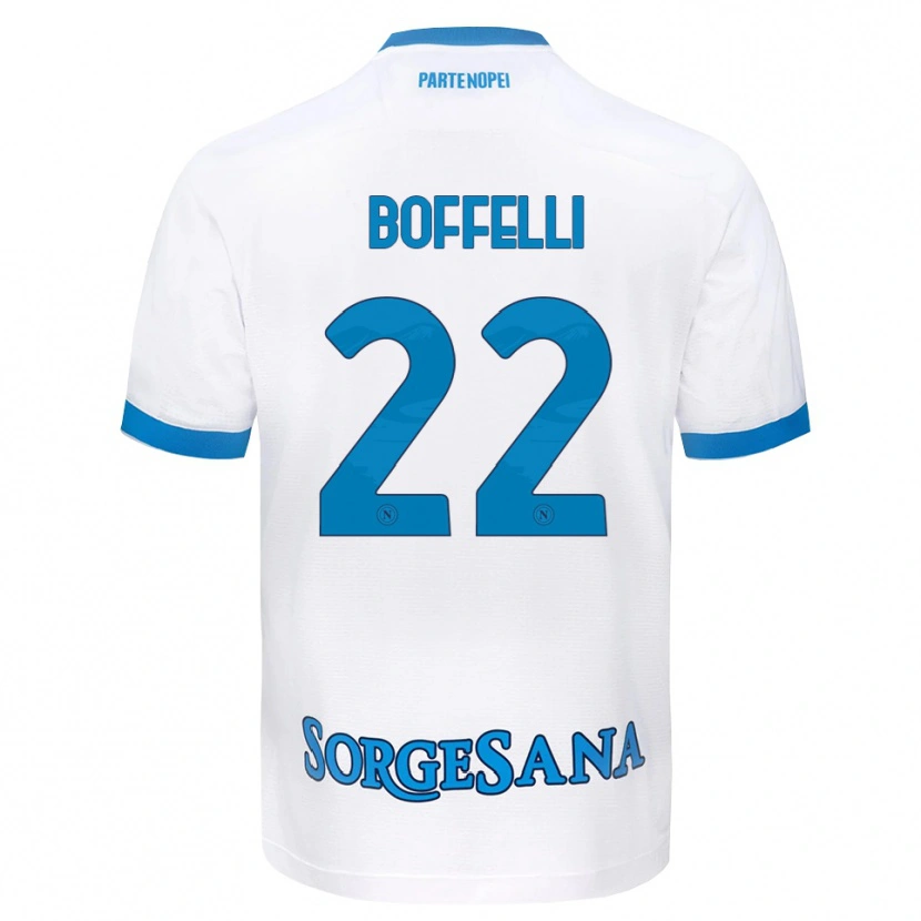 Danxen Kinder Valerio Boffelli #22 Weiß Hellblau Auswärtstrikot Trikot 2026/27 T-Shirt Schweiz