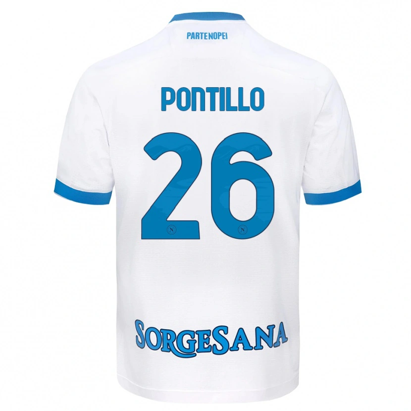 Danxen Kinder Pasquale Pontillo #26 Weiß Hellblau Auswärtstrikot Trikot 2026/27 T-Shirt Schweiz