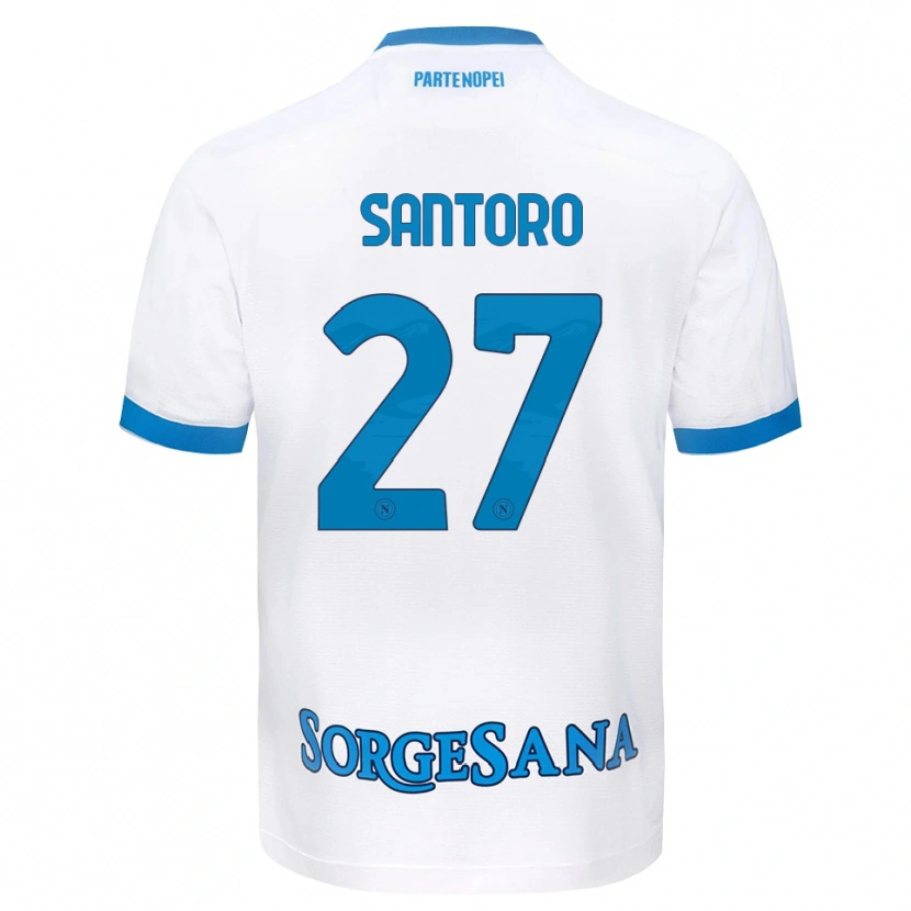 Danxen Kinder Erika Santoro #27 Weiß Hellblau Auswärtstrikot Trikot 2026/27 T-Shirt Schweiz