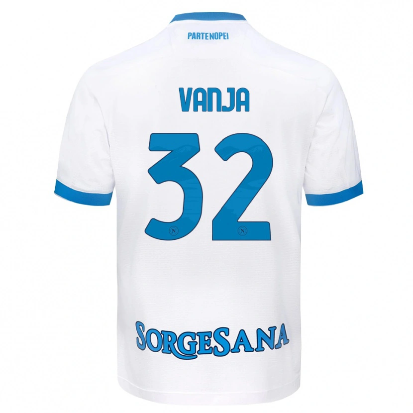 Danxen Kinder Vanja Milinković-Savić #32 Weiß Hellblau Auswärtstrikot Trikot 2026/27 T-Shirt Schweiz
