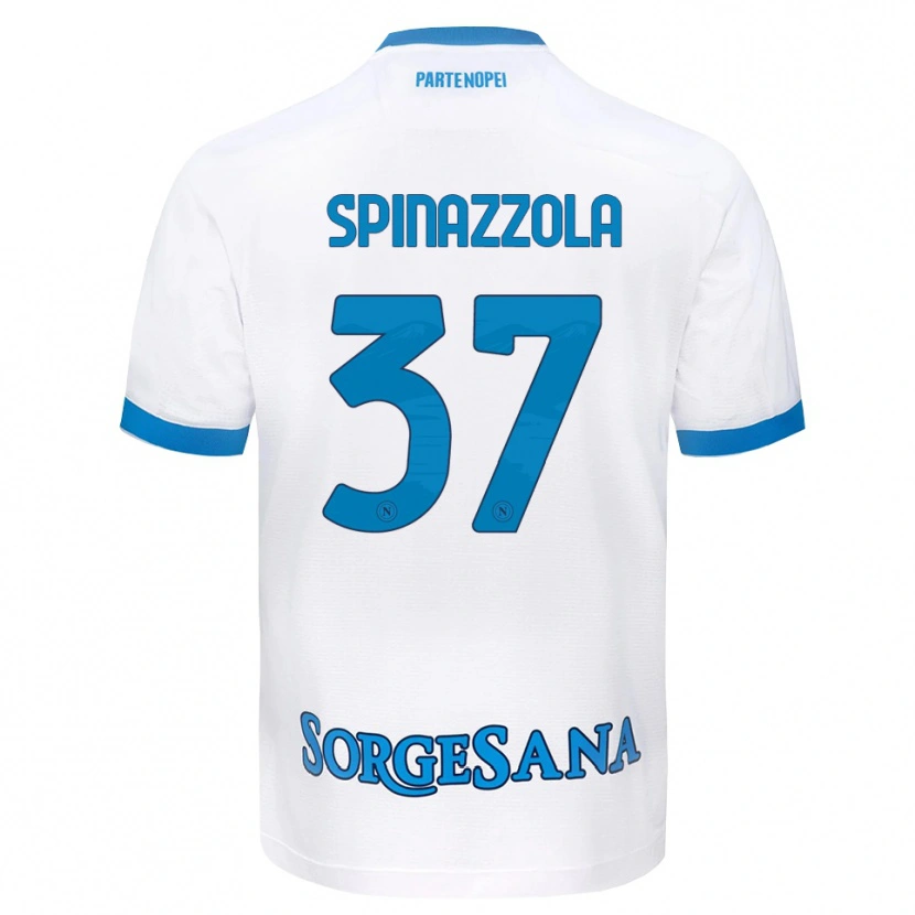 Danxen Kinder Leonardo Spinazzola #37 Weiß Hellblau Auswärtstrikot Trikot 2026/27 T-Shirt Schweiz