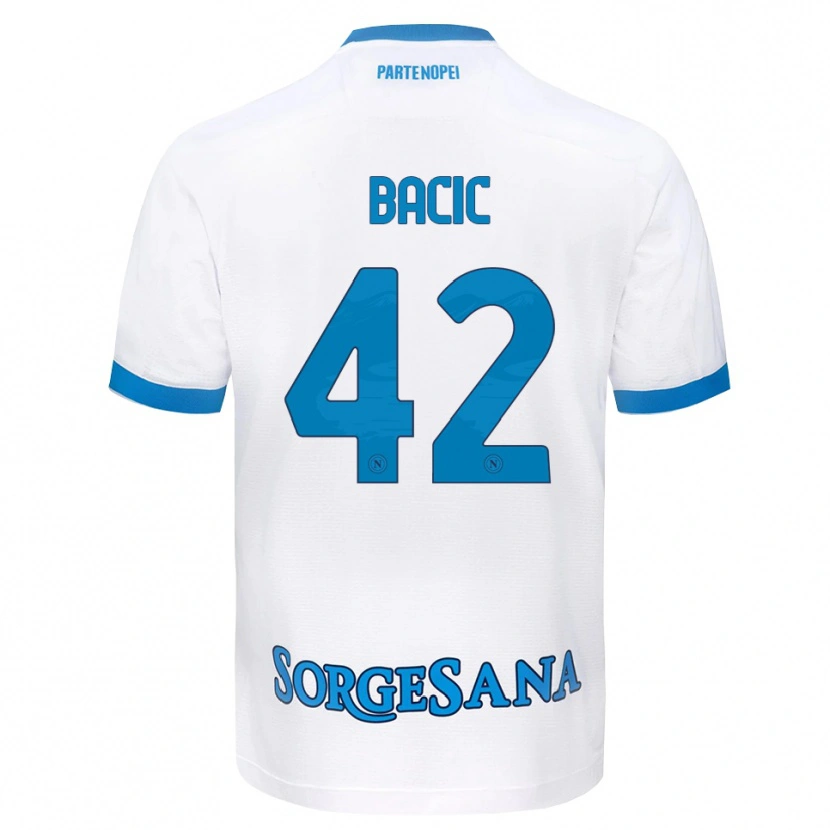Danxen Kinder Doris Bačić #42 Weiß Hellblau Auswärtstrikot Trikot 2026/27 T-Shirt Schweiz