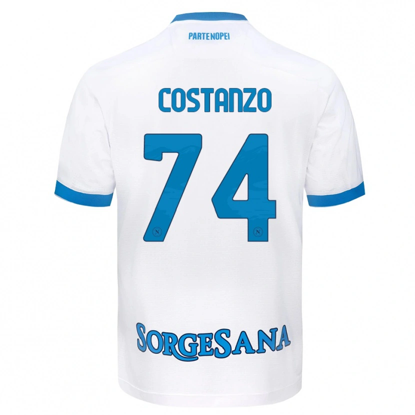 Danxen Kinder Davide Costanzo #74 Weiß Hellblau Auswärtstrikot Trikot 2026/27 T-Shirt Schweiz