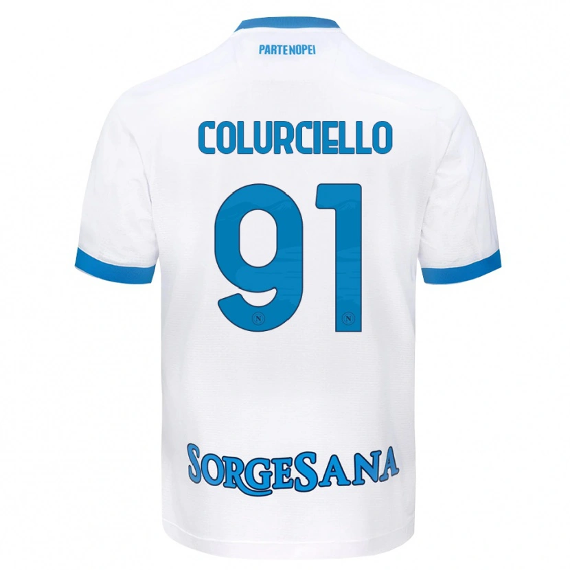 Danxen Kinder Cristian Colurciello #91 Weiß Hellblau Auswärtstrikot Trikot 2026/27 T-Shirt Schweiz