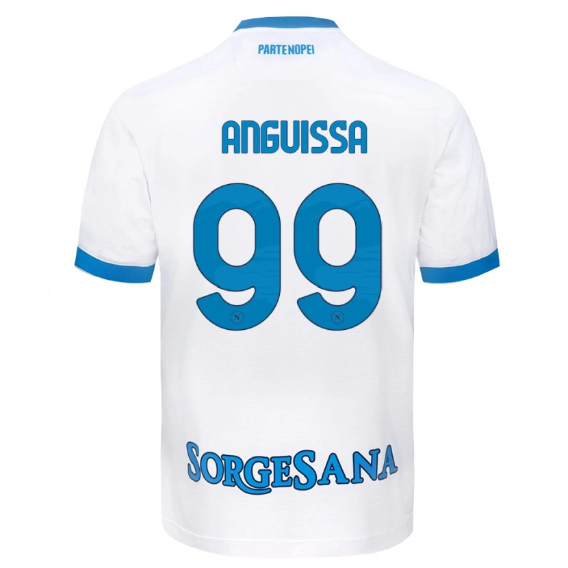 Danxen Kinder Frank Anguissa #99 Weiß Hellblau Auswärtstrikot Trikot 2026/27 T-Shirt Schweiz