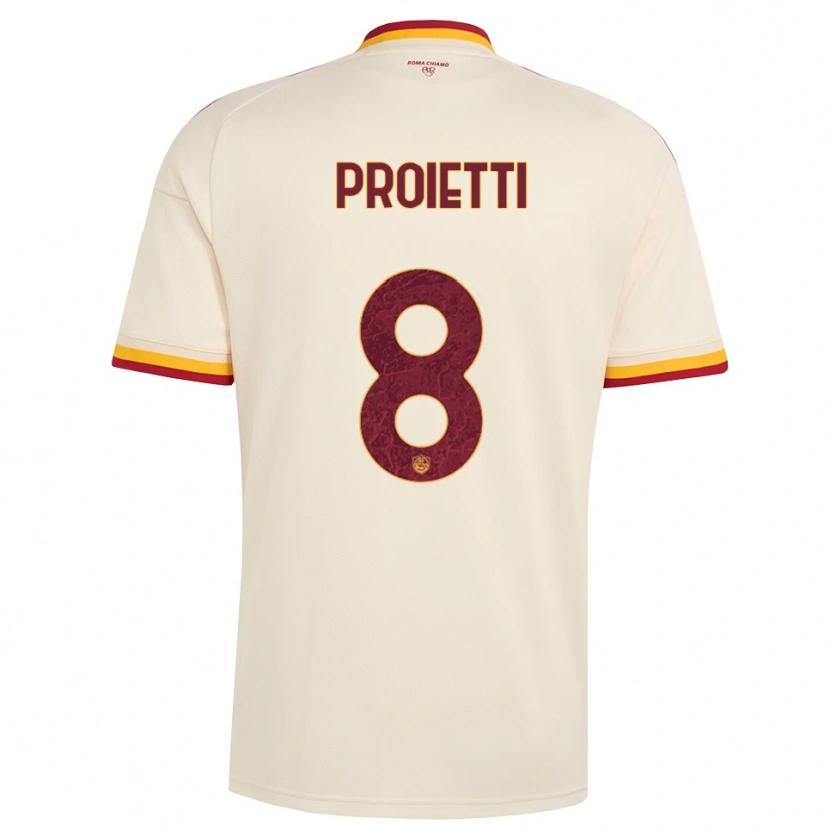 Danxen Kinder Mauro Proietti #8 Champagner Rot Gelb Auswärtstrikot Trikot 2026/27 T-Shirt Schweiz