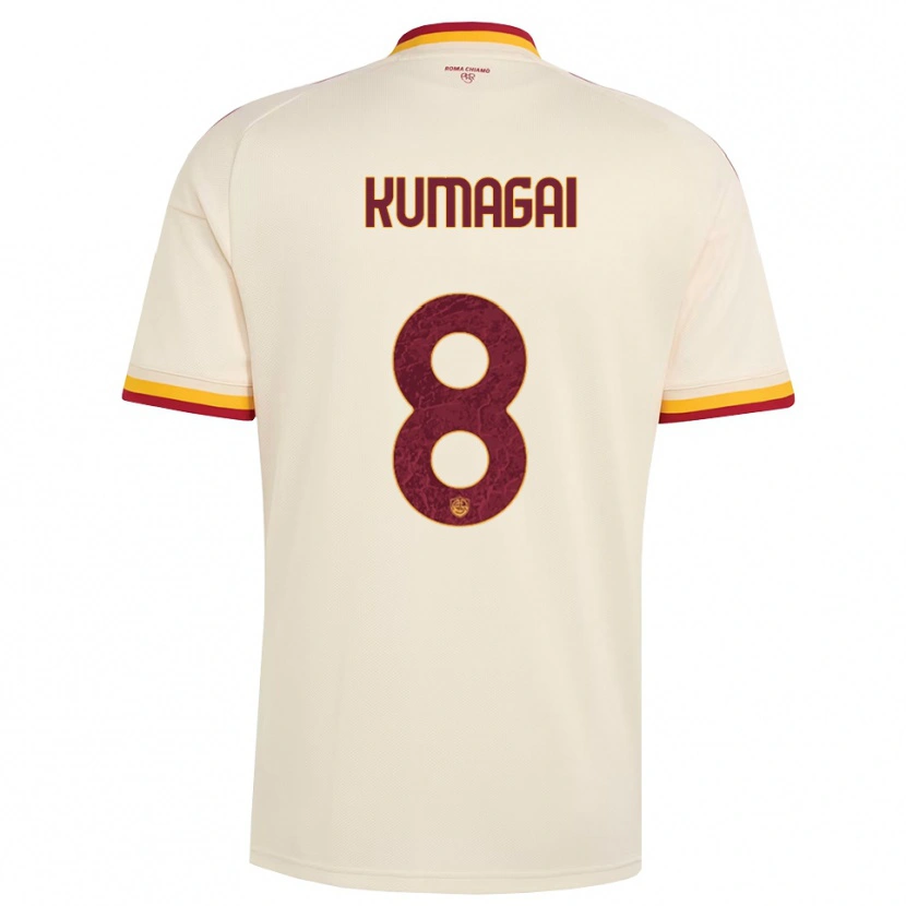 Danxen Kinder Saki Kumagai #8 Champagner Rot Gelb Auswärtstrikot Trikot 2026/27 T-Shirt Schweiz