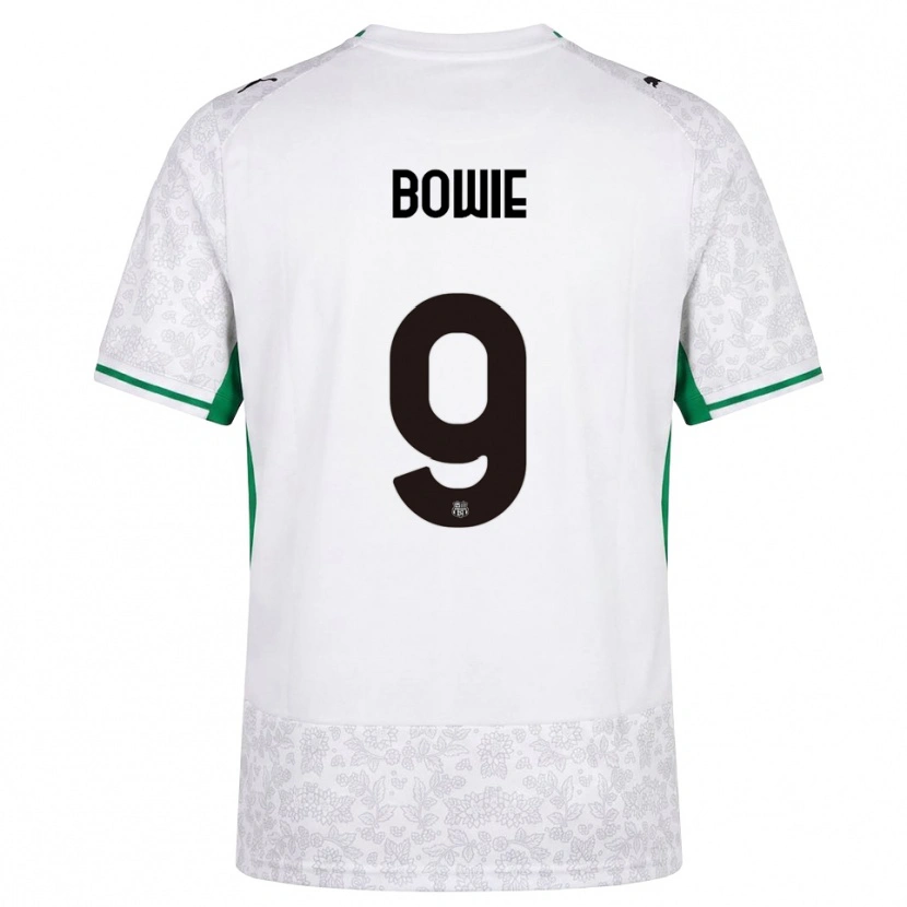 Danxen Kinder Kieron Bowie #9 Weiß Schwarz Grün Auswärtstrikot Trikot 2026/27 T-Shirt Schweiz