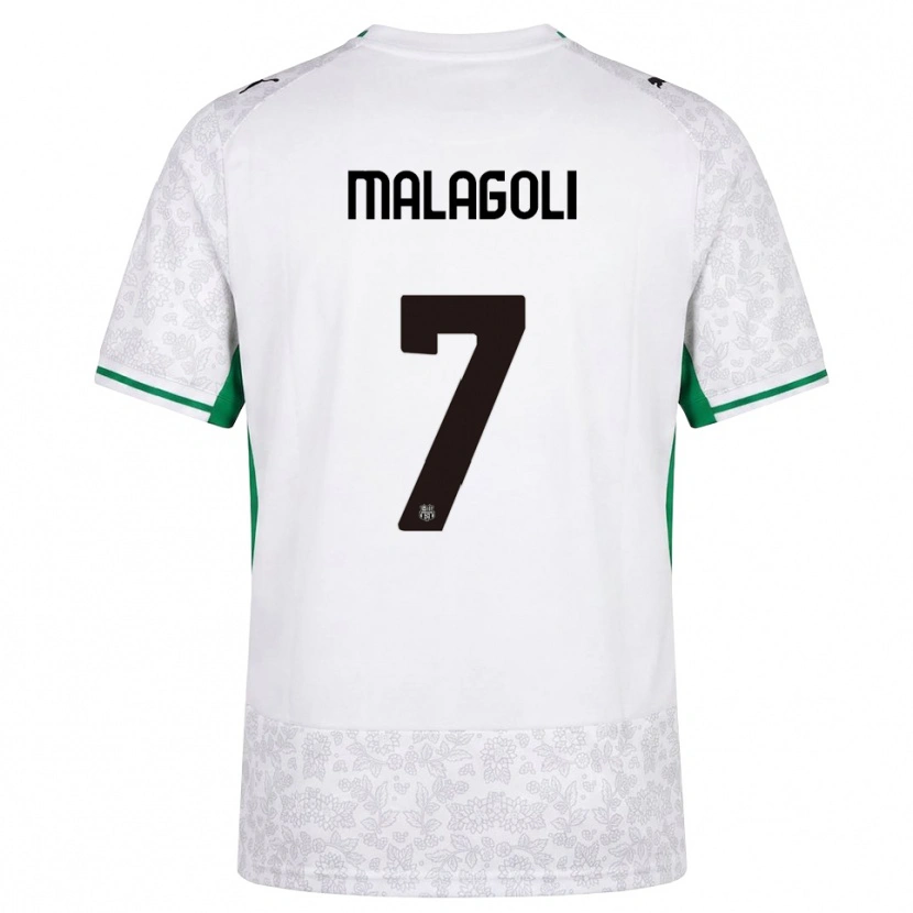 Danxen Kinder Mattia Malagoli #7 Weiß Schwarz Grün Auswärtstrikot Trikot 2026/27 T-Shirt Schweiz