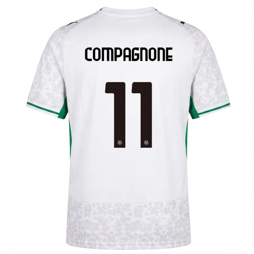 Danxen Kinder Pasquale Compagnone #11 Weiß Schwarz Grün Auswärtstrikot Trikot 2026/27 T-Shirt Schweiz