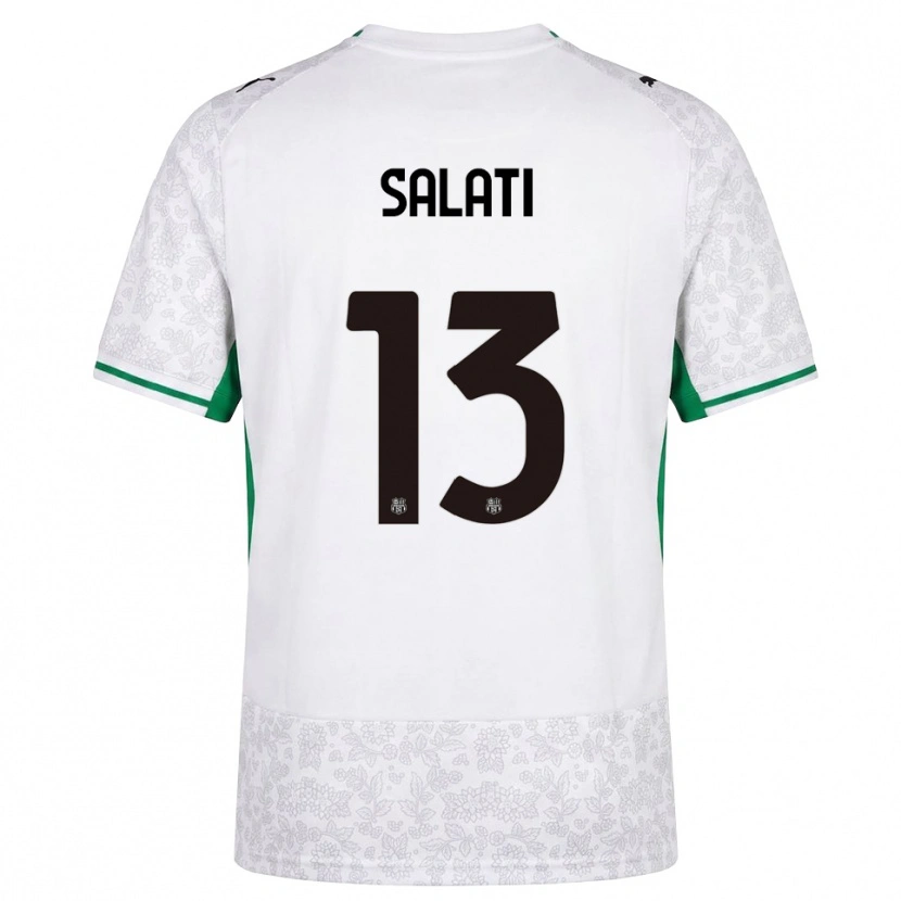 Danxen Kinder Emanuele Salati #13 Weiß Schwarz Grün Auswärtstrikot Trikot 2026/27 T-Shirt Schweiz